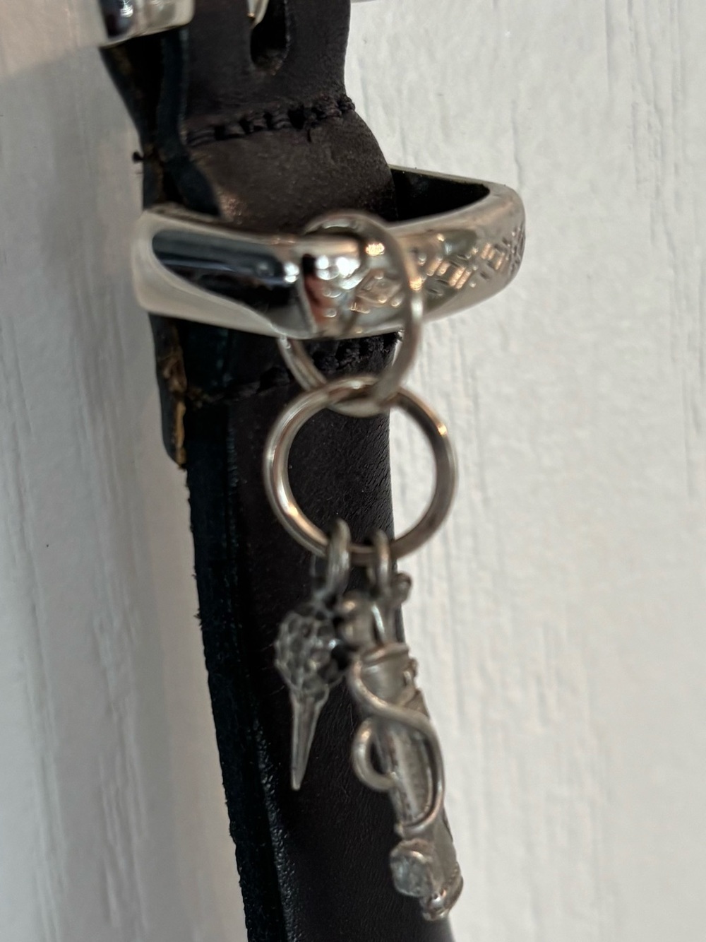 FootJoy Black Leather women’s Belt with Silver Buckle & Golf Accessory Details - Picture 7 of 9